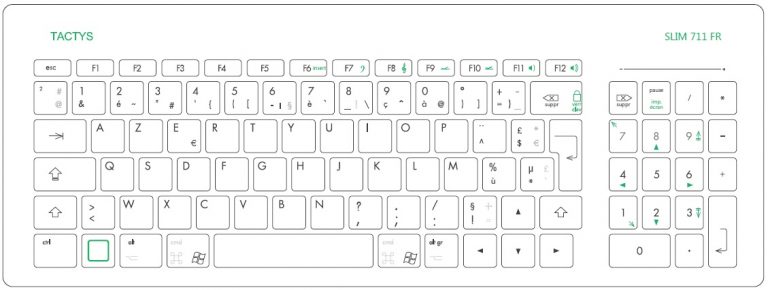 Slim 711 : clavier médical extra plat